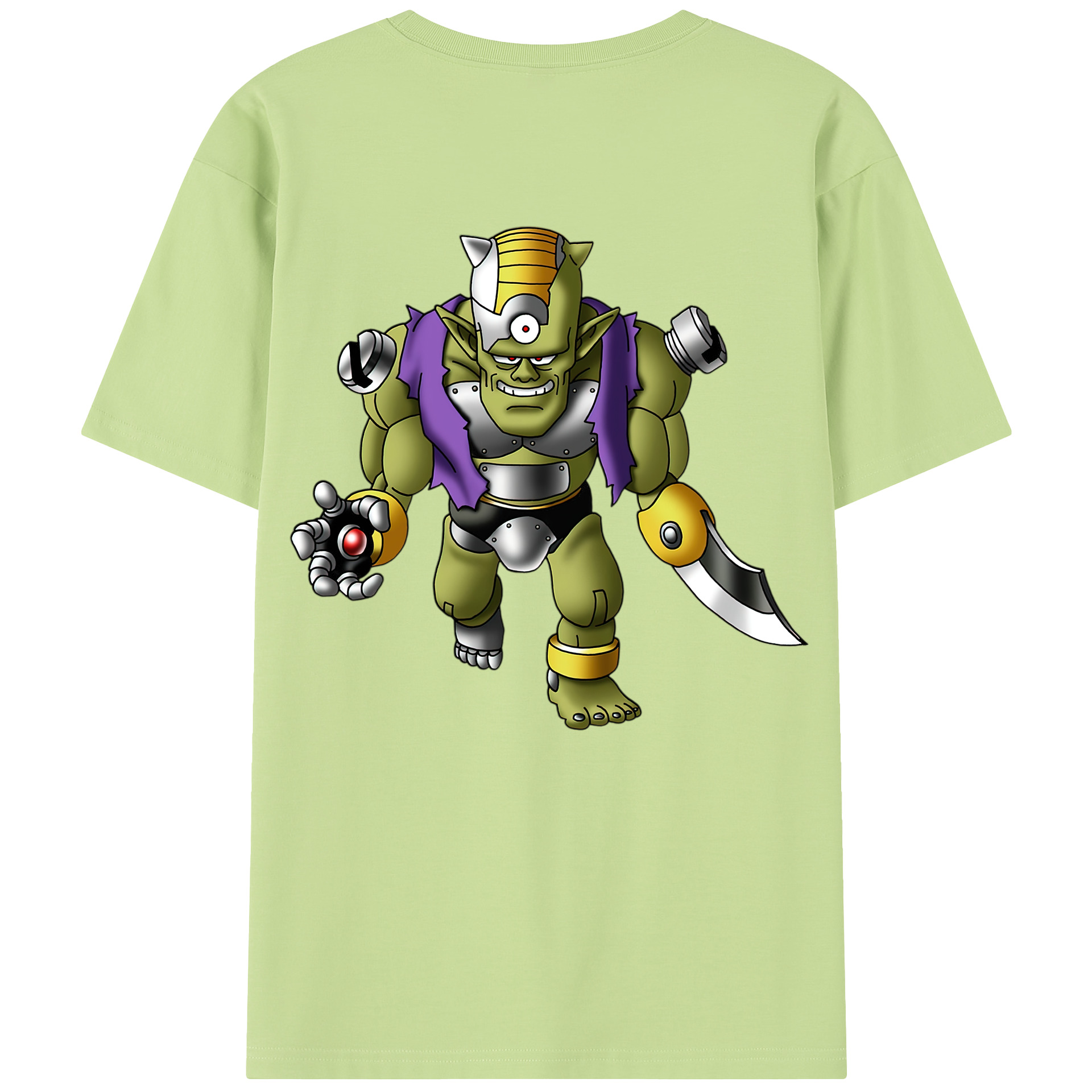 （画像用） ドラゴンクエスト Doragon Kuesuto Dragon Quest 綿100％半袖Tシャツ（背面プリント）
